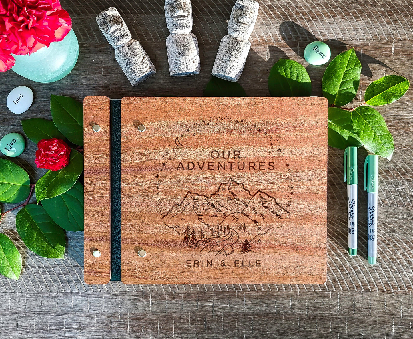Our Adventures Travel Journal Book Gift for Couples