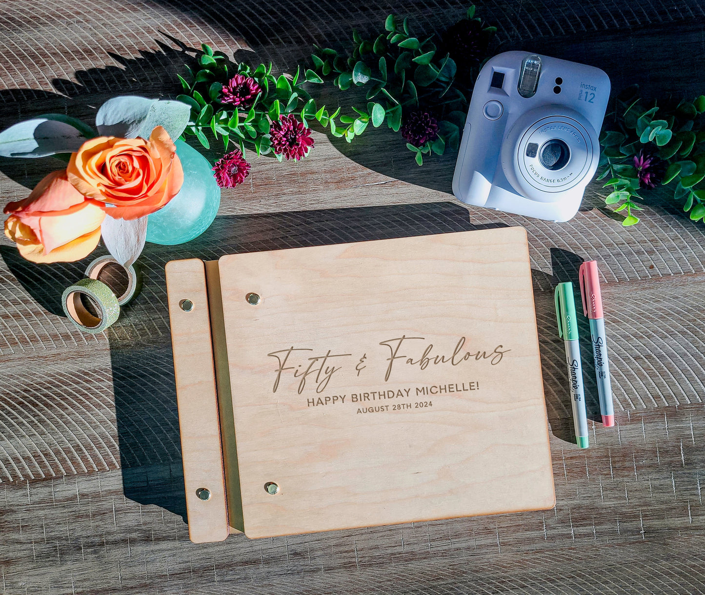 Birthday Guest Book - Personalized 30th, 40th, 50th, 60th, 70th Birthday Guestbook - Dragon Forged Studios