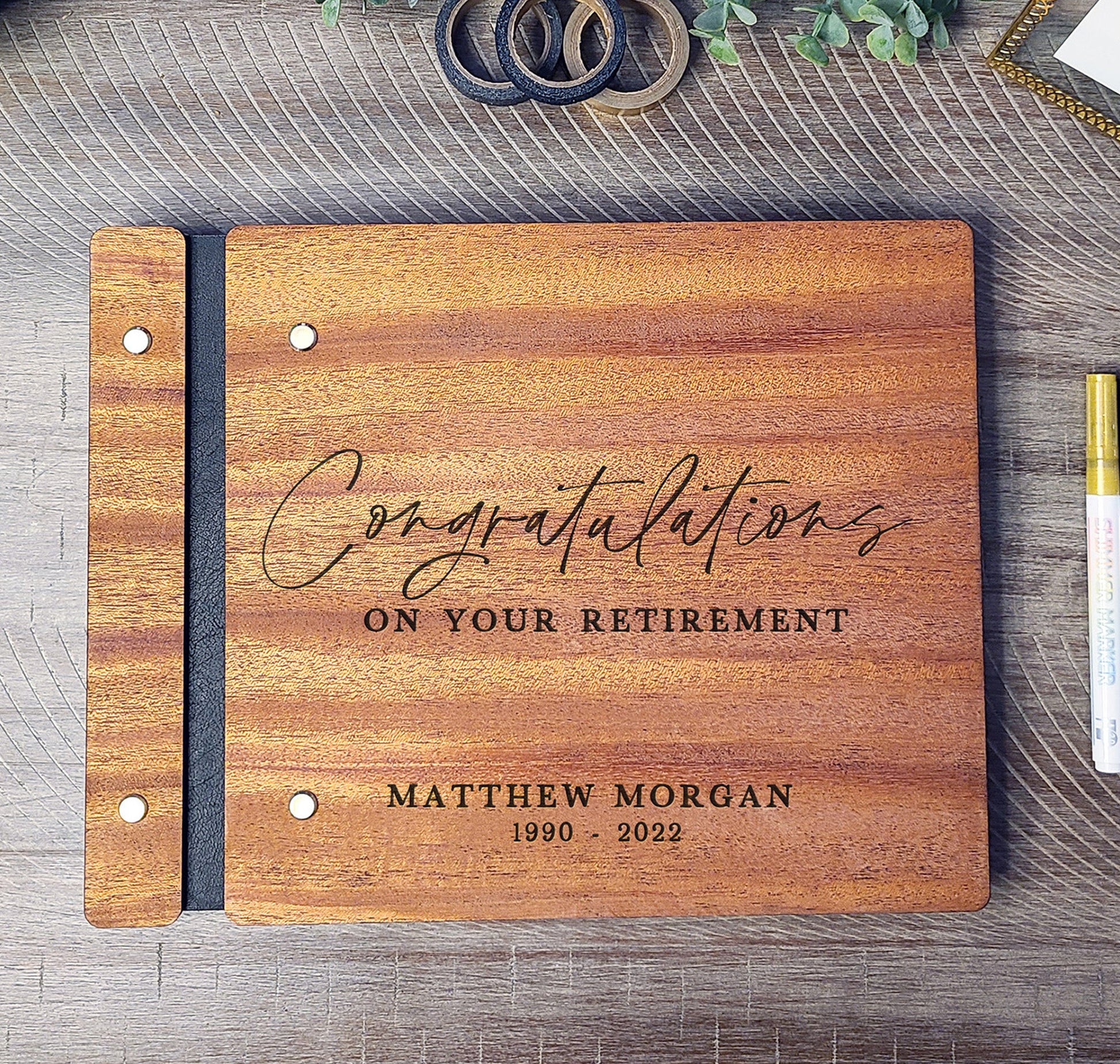 Congratulations on your Retirement Guest Book - Dragon Forged Studios