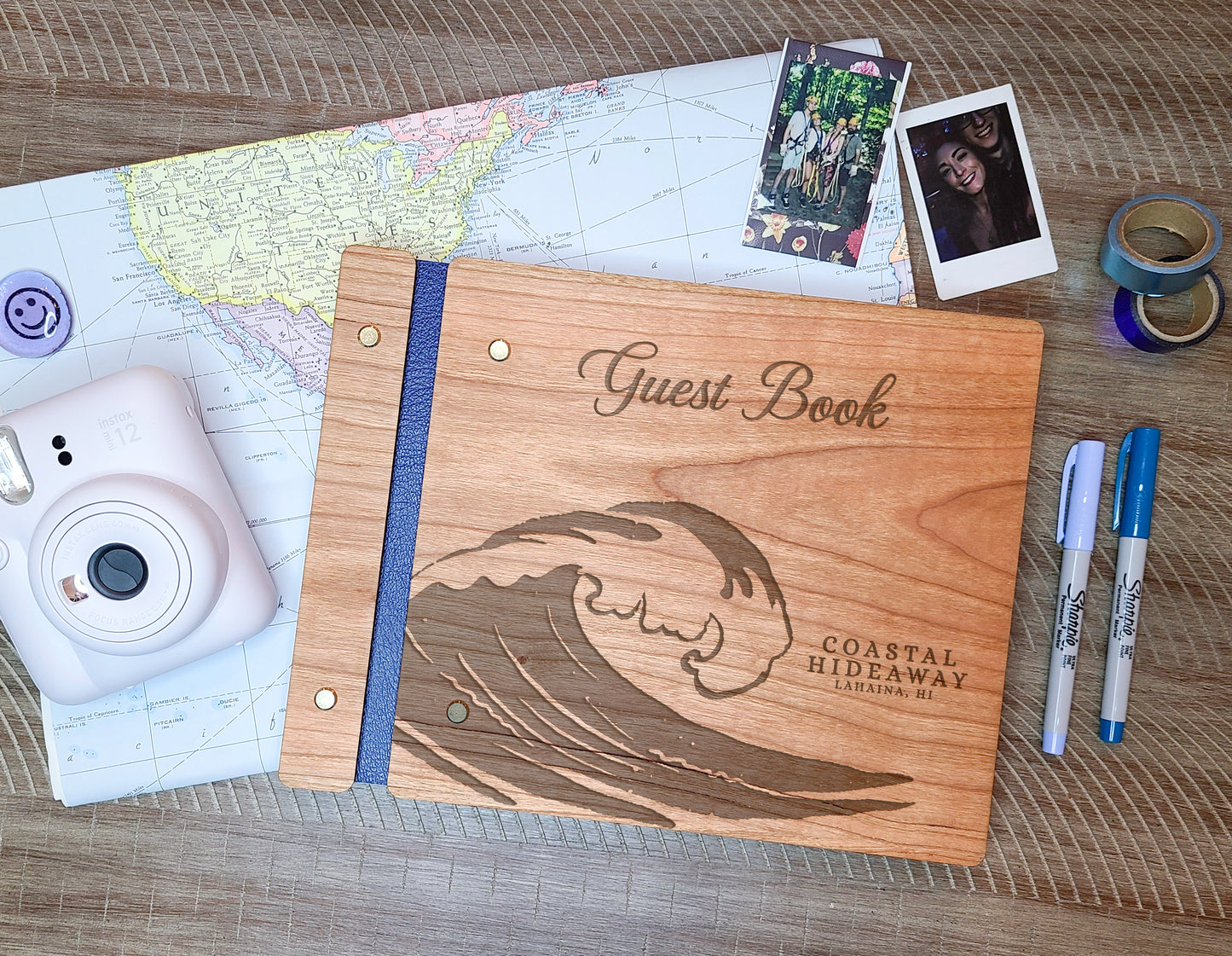 Beach House Rental Guest Book Wave