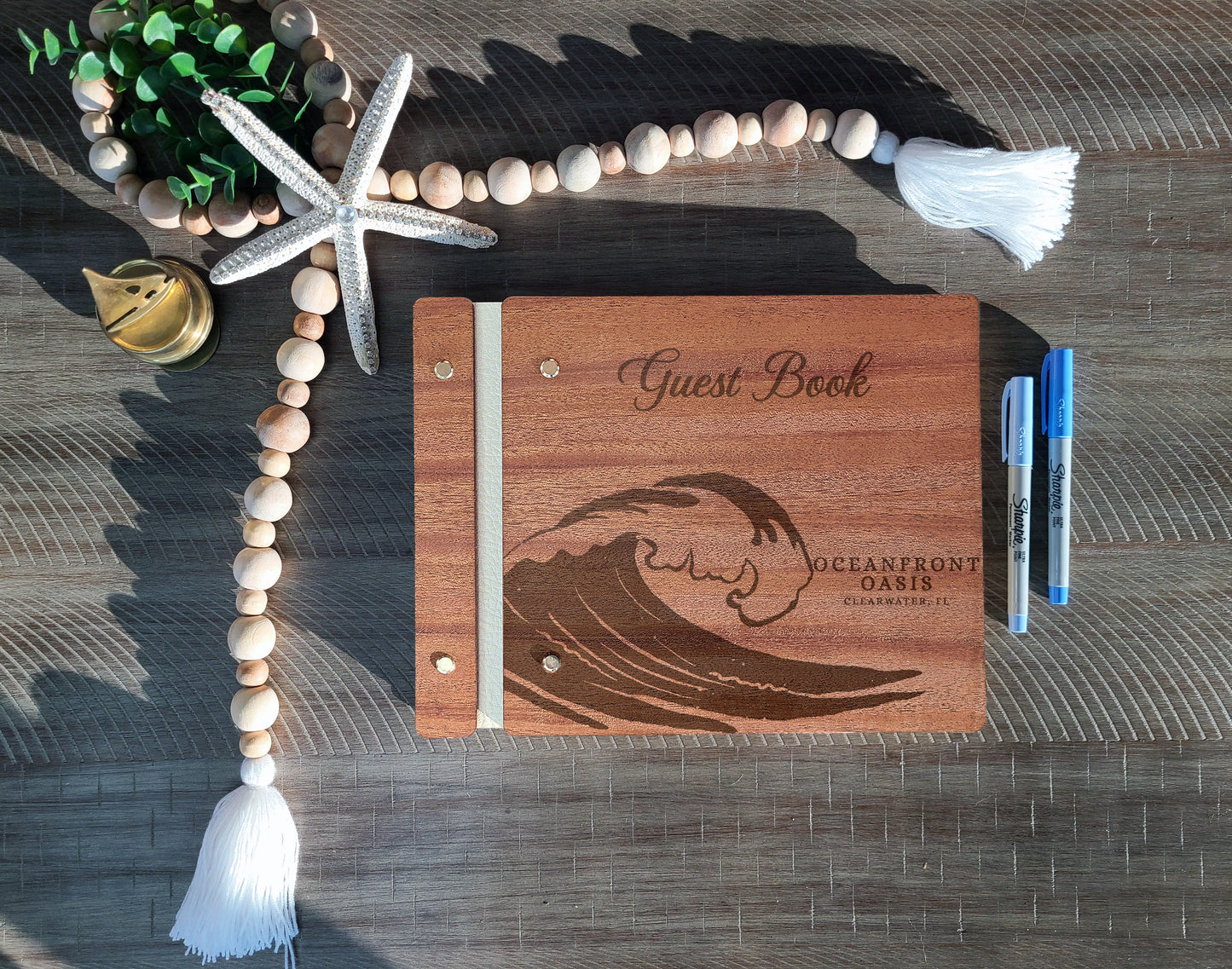 Beach House Rental Guest Book Wave