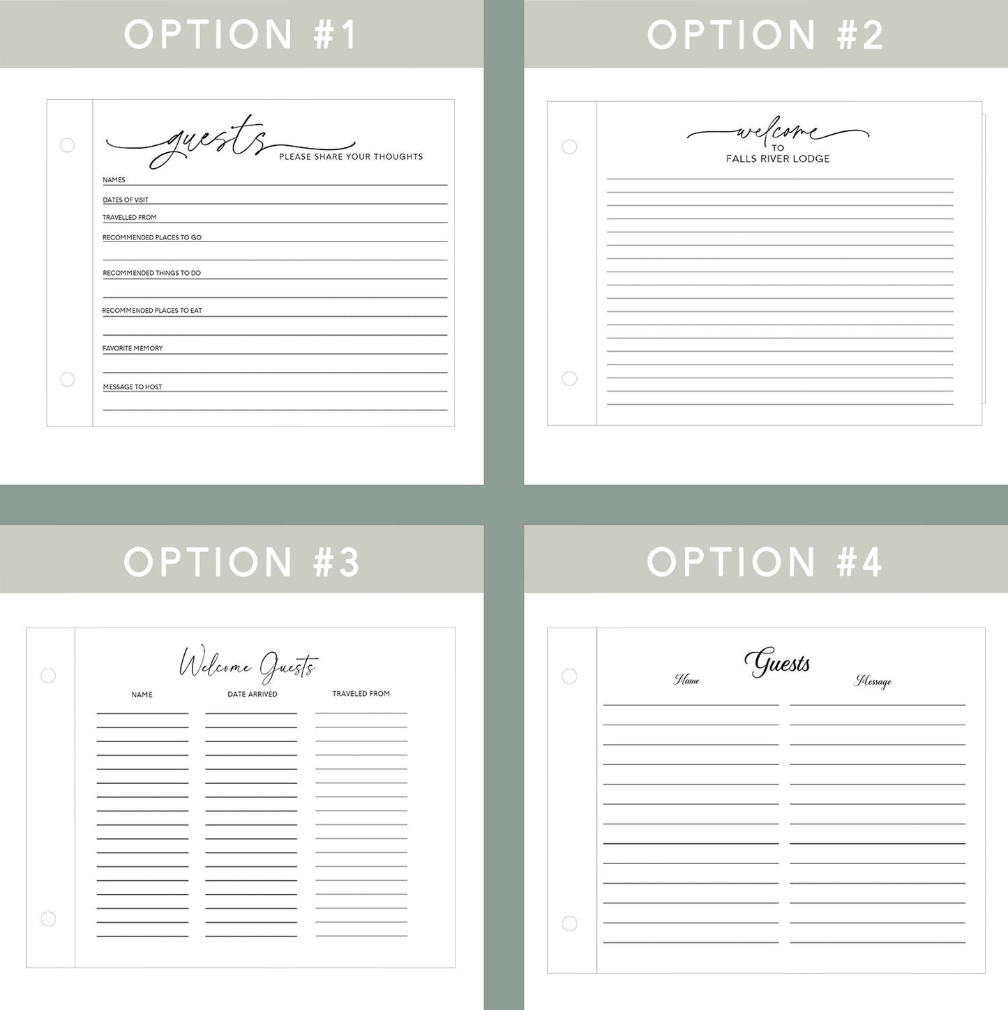 River Tree Rustic Vacation Rental Guest Book - Dragon Forged Studios