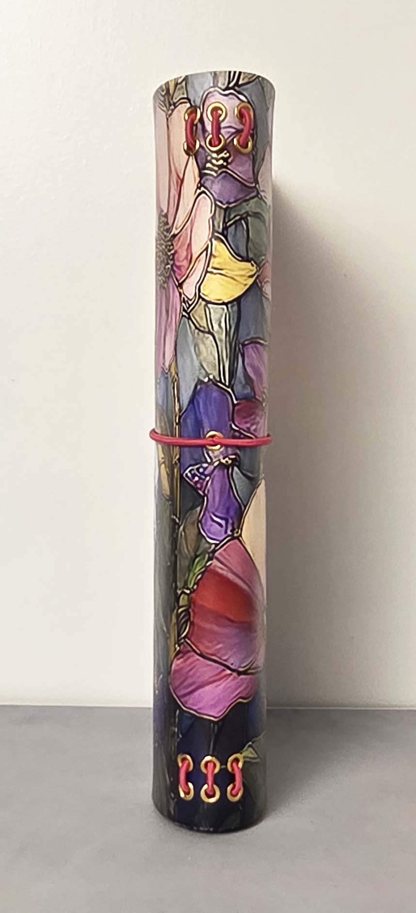 Leather Traveler's Notebook - Stained Glass Garden - B5, A5, Standard, B6, A6, Pocket