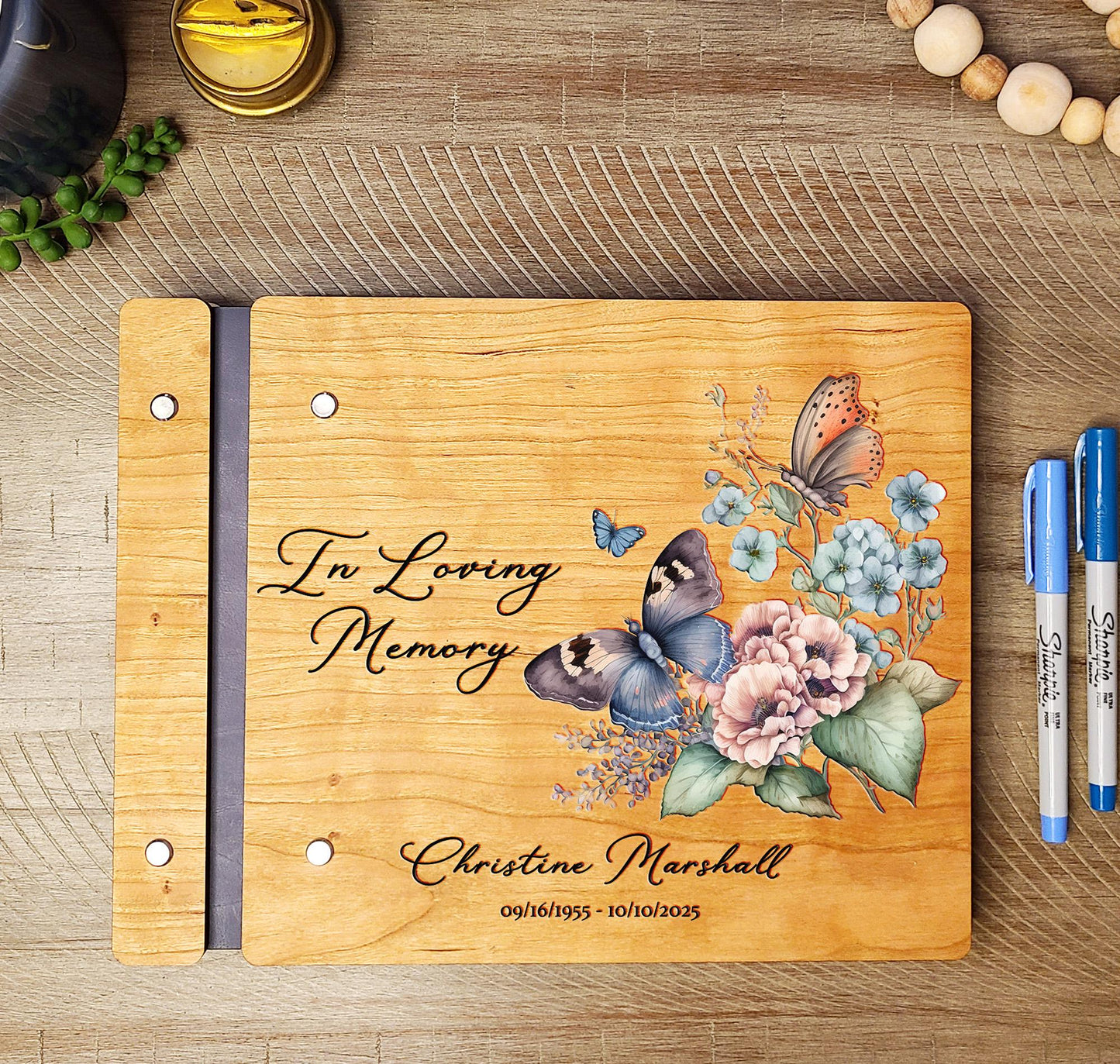 Memorial guest book paper options