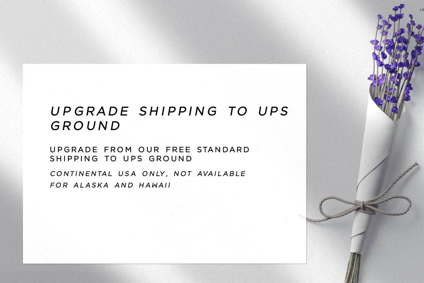 UPS Ground shipping upgrade