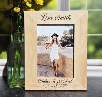 Graduation Custom Personalized Photo Frame for Graduate - Engraved Picture Frame Graduate Gift, High School Graduation, College Graduation