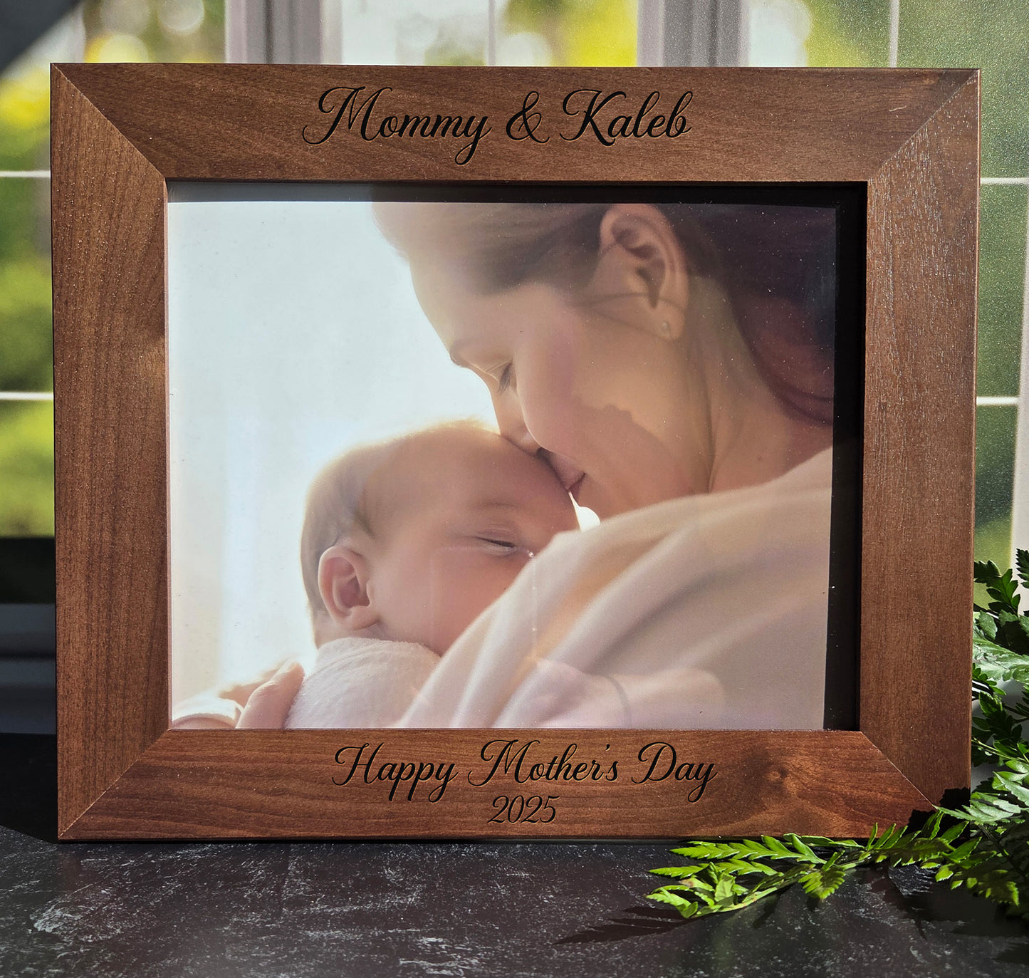 Mother's Day Custom Personalized Photo Frame, Mom Children - Engraved Wood Picture Frame with Nana, Grandma Grandchildren-  Mothers Day Gift