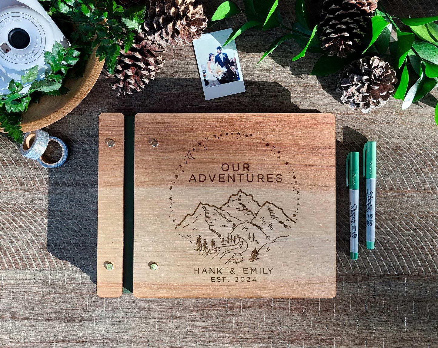Our Adventures Travel Journal Book Gift for Couples