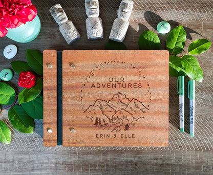 Our Adventures Travel Journal Book Gift for Couples