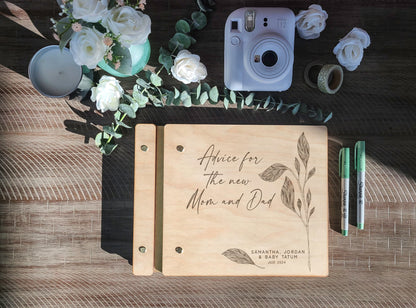 Advice for the New Mom and Dad Baby Shower Book