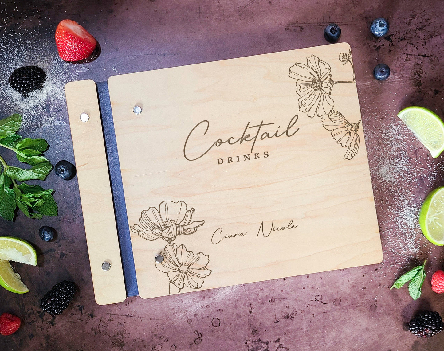Cocktail Book, Mocktail Book, Floral