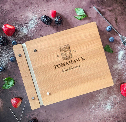 Elegant Custom Cocktail or Mocktail Book for Bar or Restaurant