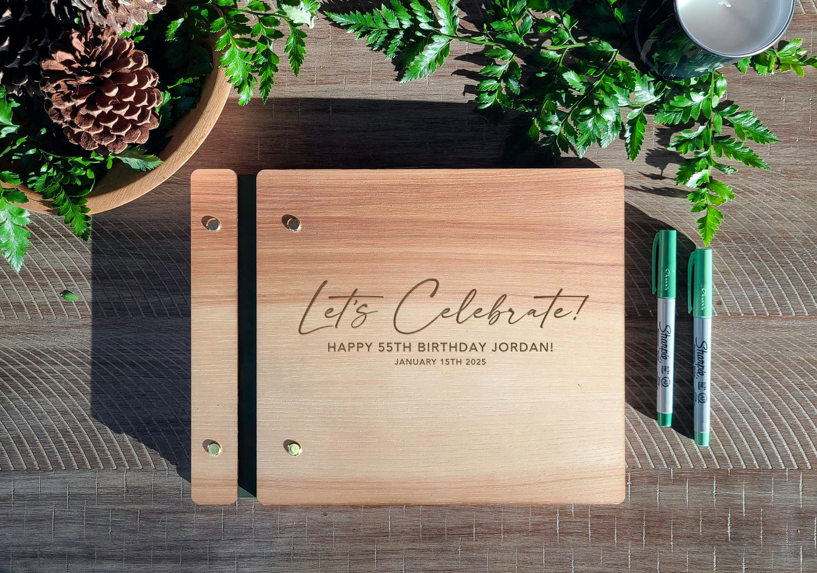 Birthday Guest Book - Personalized 30th, 40th, 50th, 60th, 70th Birthday Guestbook - Dragon Forged Studios