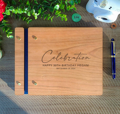 Birthday Guest Book - Personalized 30th, 40th, 50th, 60th, 70th Birthday Guestbook - Dragon Forged Studios