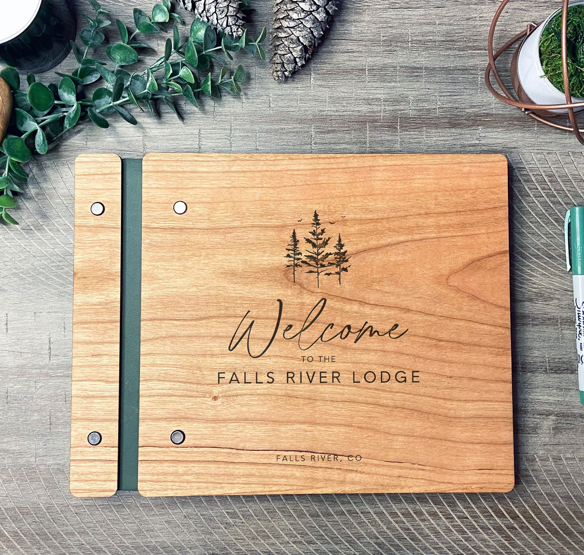 Vacation Rental Cabin Mountain Lodge Guest Book - Dragon Forged Studios