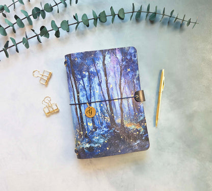 Leather Traveler's Notebook - Firefly Forest - A5, Standard, Pocket Field Notes