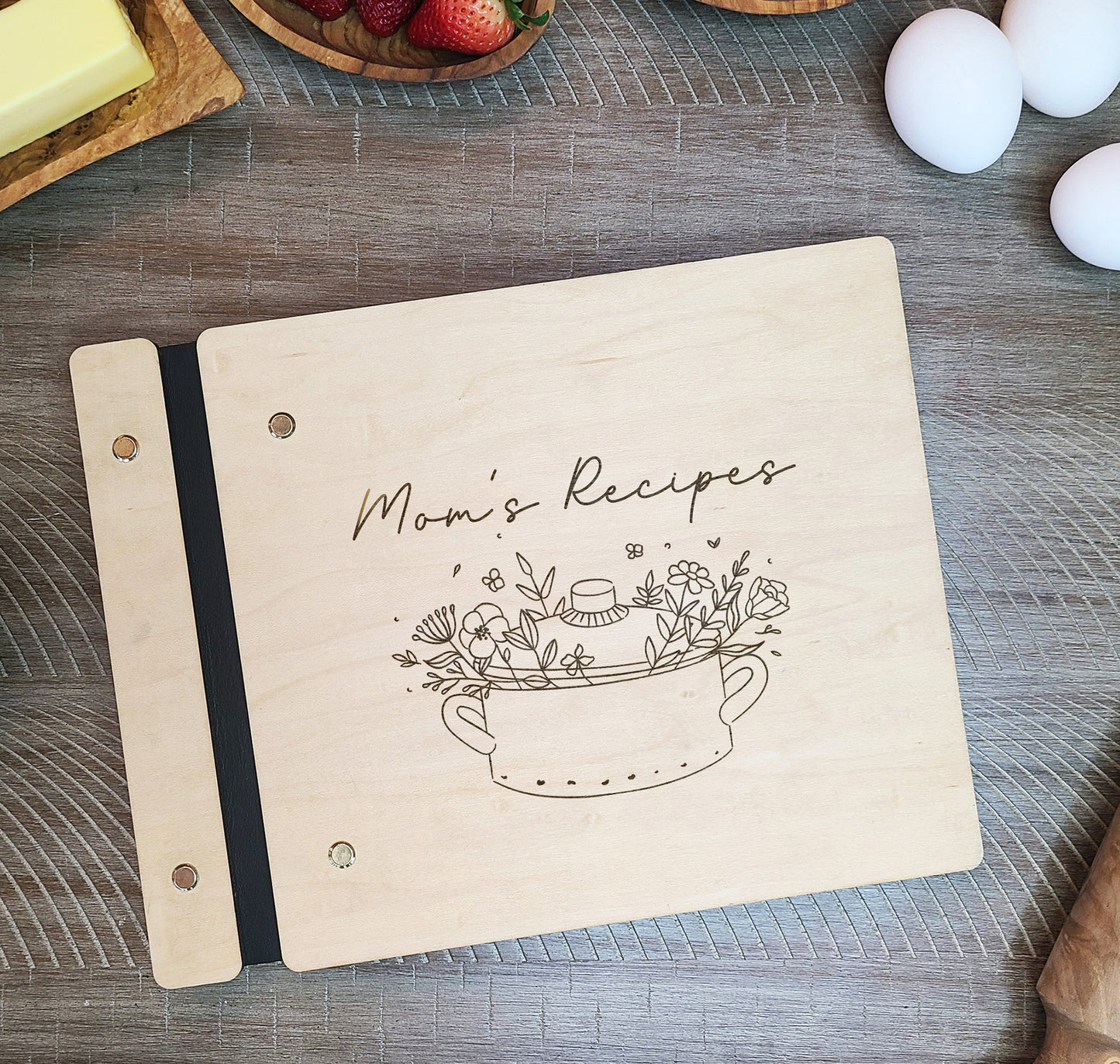Recipe Book For Mom, Grandma, Flower Pot - Dragon Forged Studios