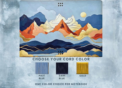 Leather Traveler's Notebook - Mosaic Mountain - Abstract Mountain Journal Cover - A5, Standard, Pocket