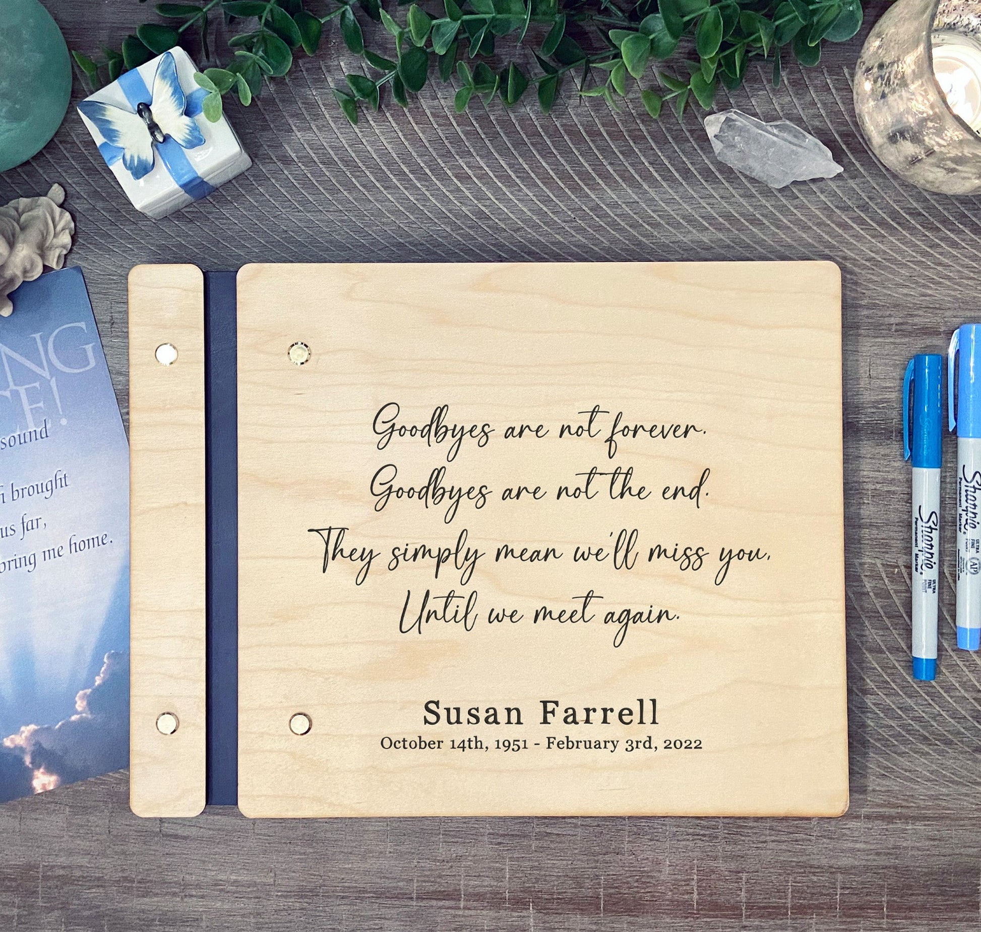 Goodbyes are Not Forever Memorial Book - Dragon Forged Studios