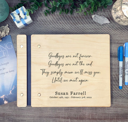 Goodbyes are Not Forever Memorial Book - Dragon Forged Studios