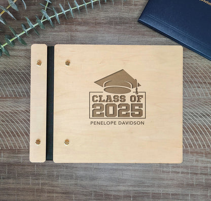 Personalized Graduation Guest Book - Custom Class of 2025 Guestbook with Name - Unique Gift for High School or College Graduates - Keepsake