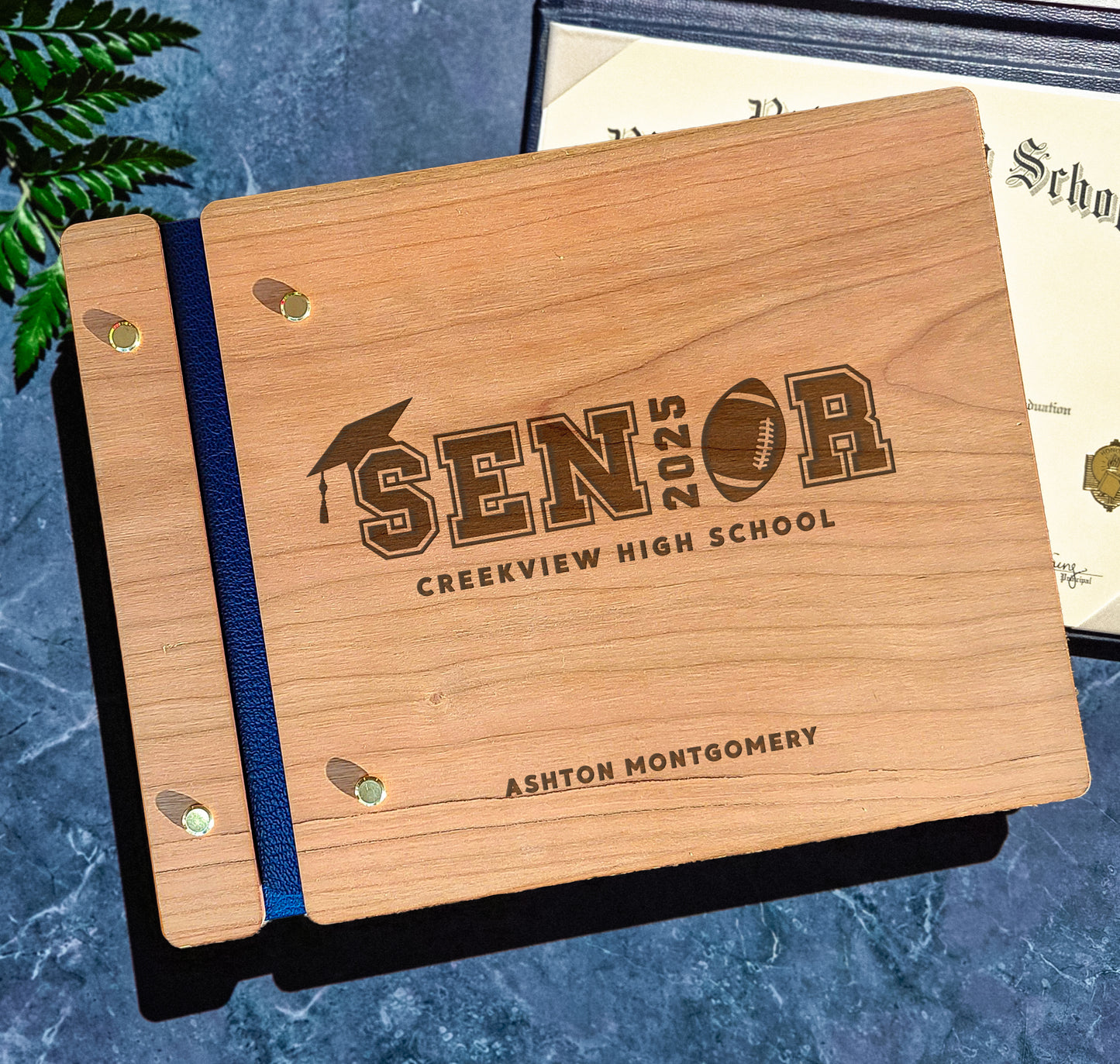 High School Sports Graduation Party Guest Book - Class of 2025 - Football Basketball Baseball Soccer Guestbook - Graduate Photo Album