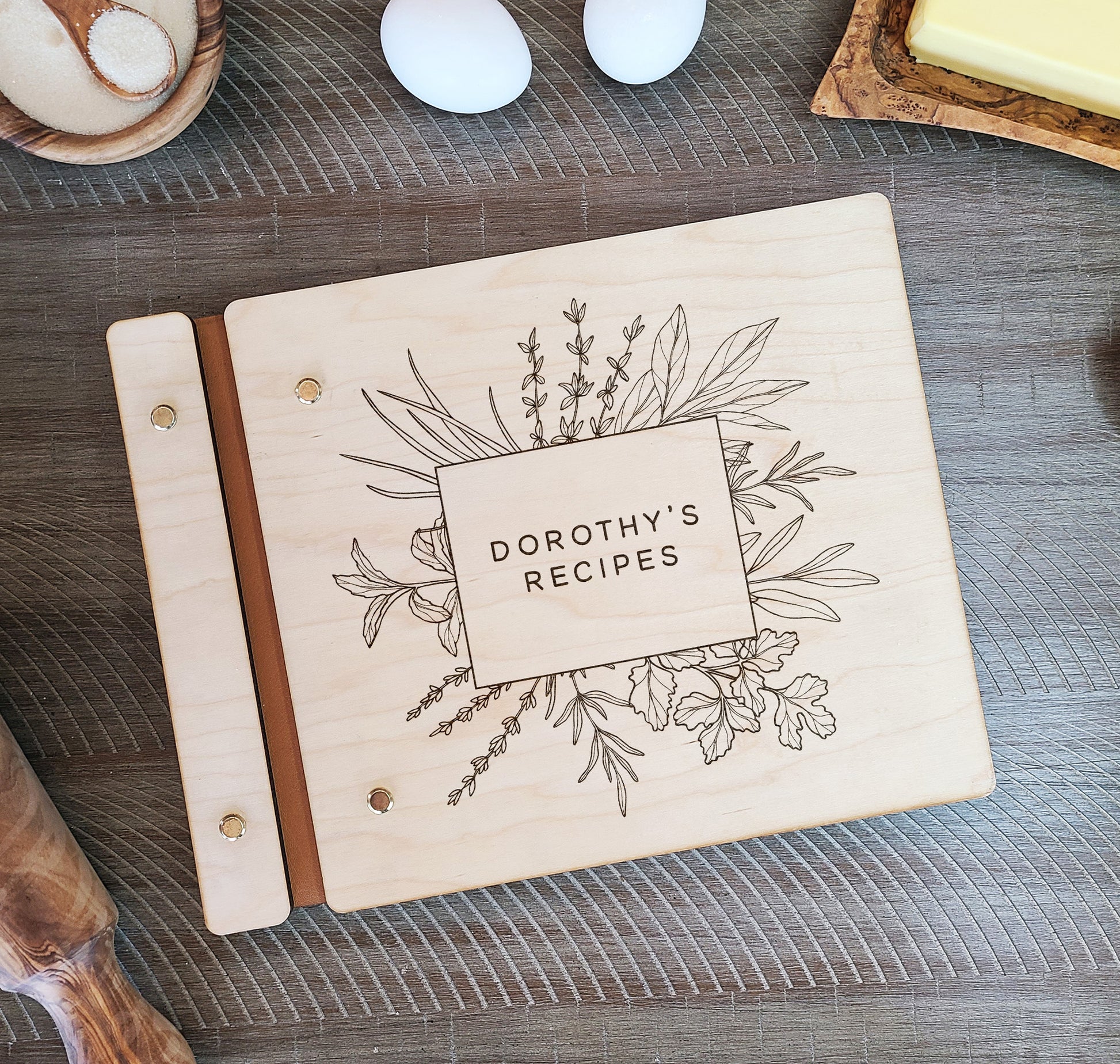 Recipe Book For Special Cook with Herbs Design - Dragon Forged Studios