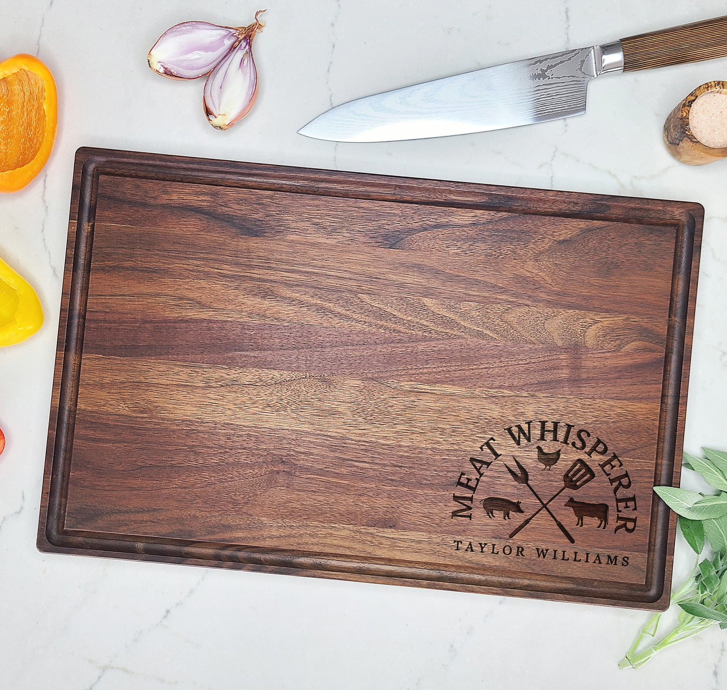 The Meat Whisperer Cutting Board Gift for BBQ Lover, GrillMaster - Dragon Forged Studios