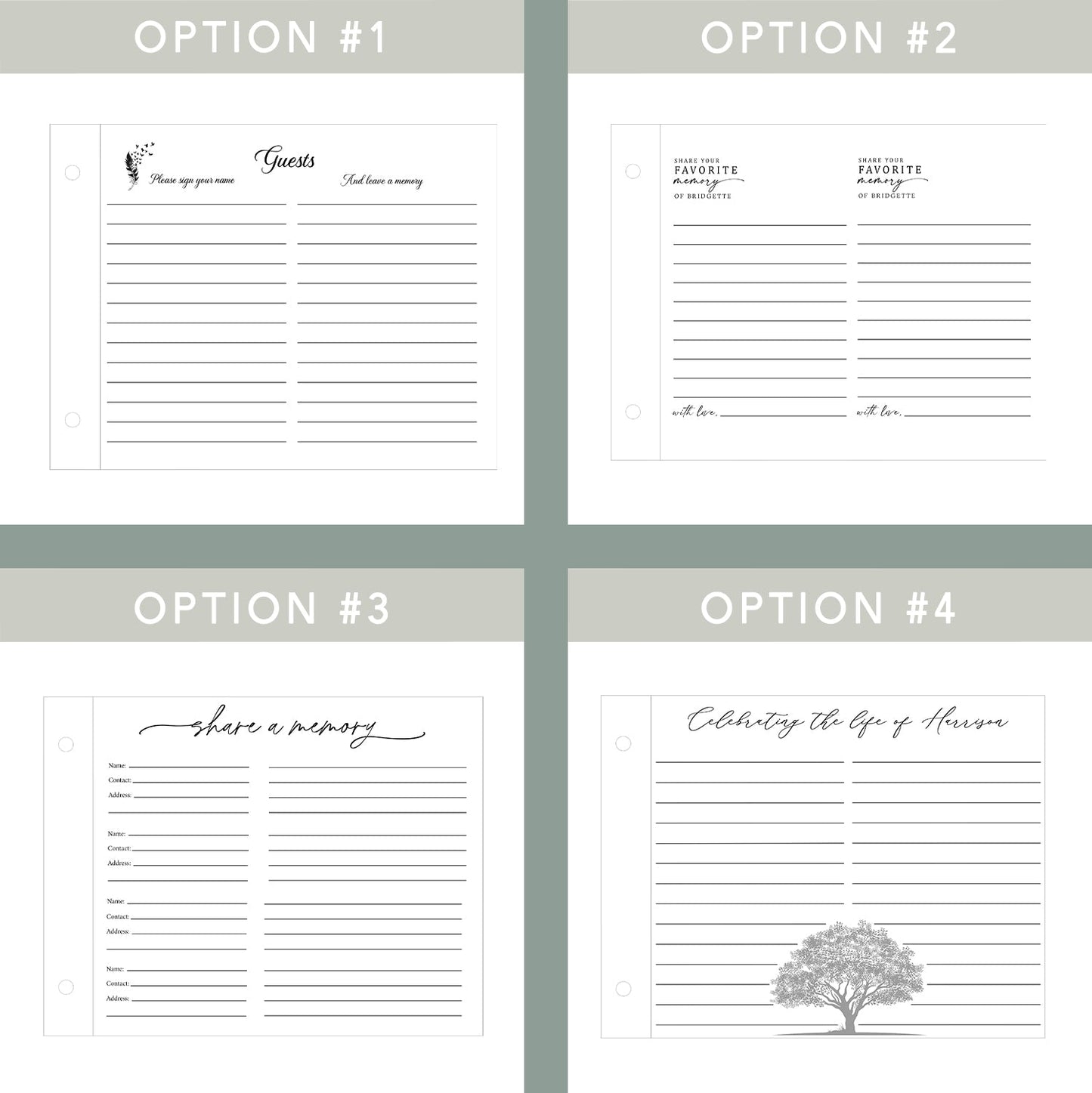 Flock of Birds Memorial Book, Celebrating the Life Of - Dragon Forged Studios