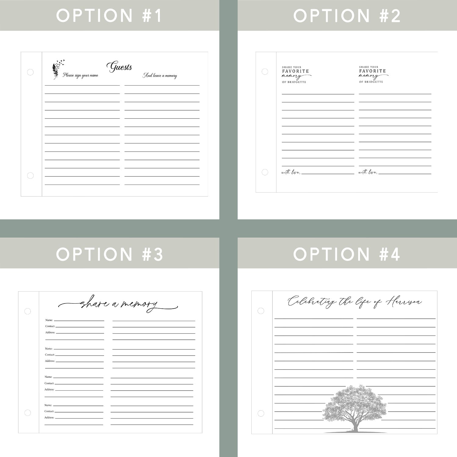 Flock of Birds Memorial Book, Celebrating the Life Of - Dragon Forged Studios