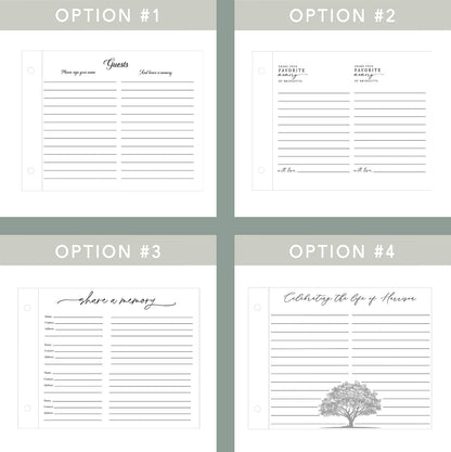 Celebrating the Life of Memorial Funeral Book - Dragon Forged Studios