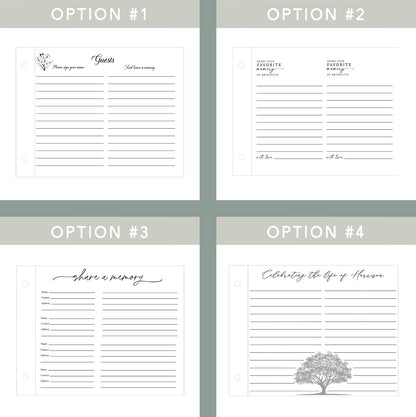 In Loving Memory Forget Me Not Memorial Book - Dragon Forged Studios