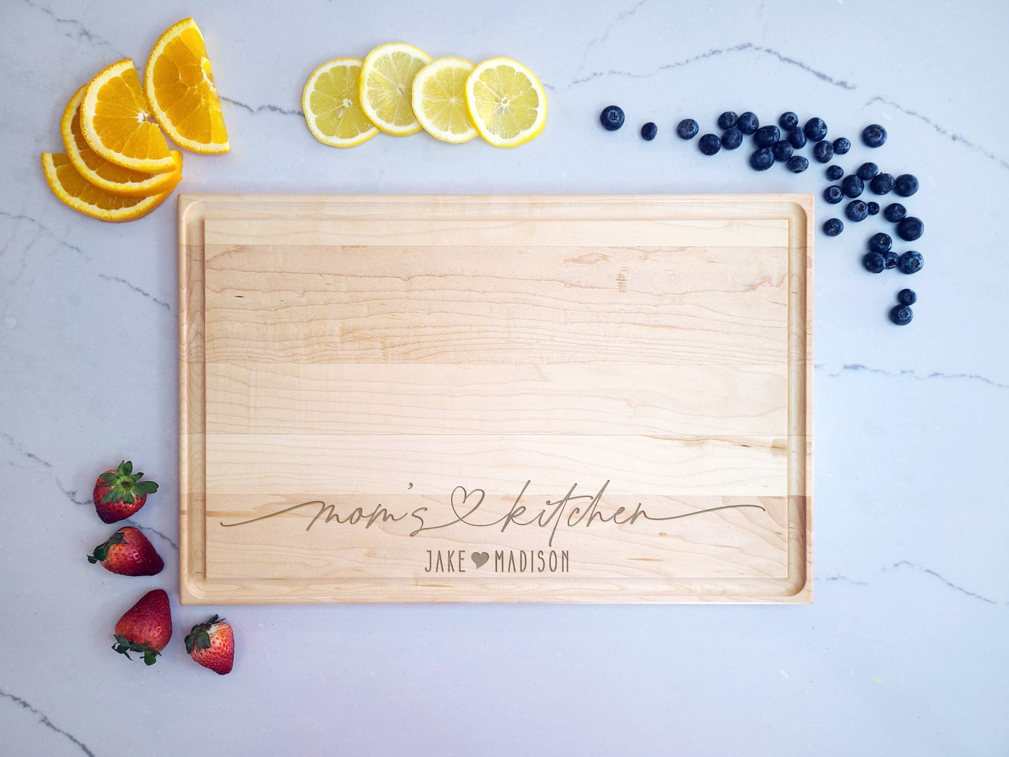 Mom's Kitchen Cutting Board Personalized with Kid's Names