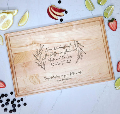 Retirement Cutting Board | Never Underestimate