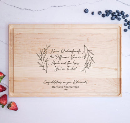 Retirement Cutting Board | Never Underestimate