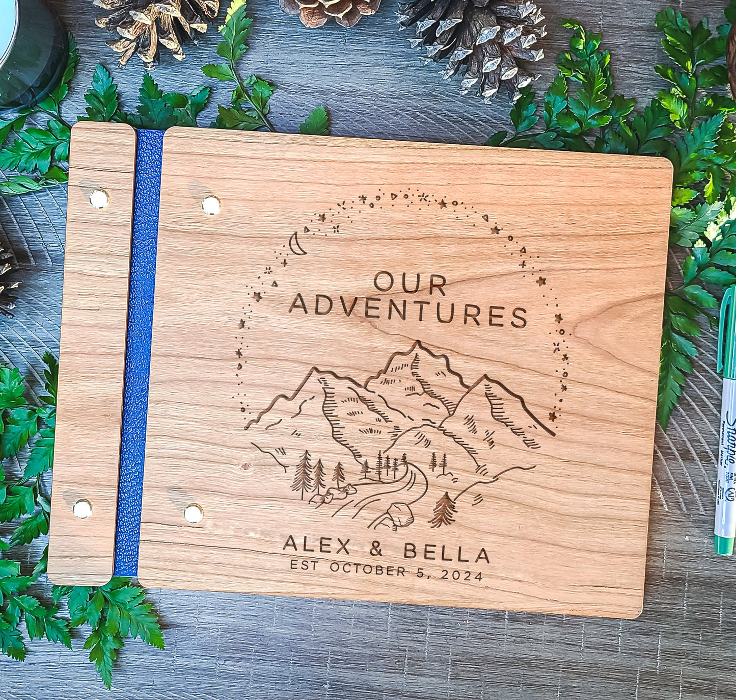 Our Adventures Travel Journal Book Gift for Couples