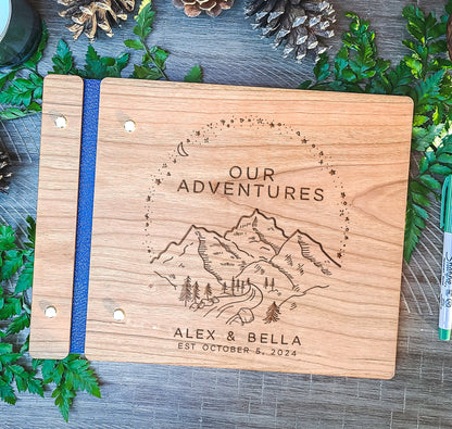 Our Adventures Travel Journal Book Gift for Couples