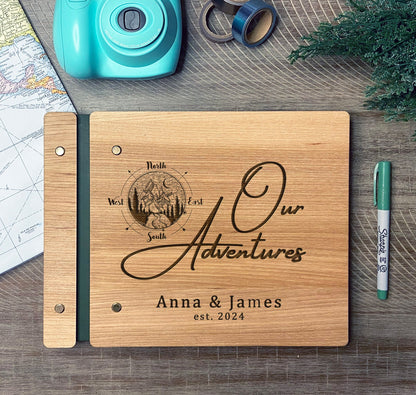 Our Adventures Travel Book with Compass Mountain - Dragon Forged Studios