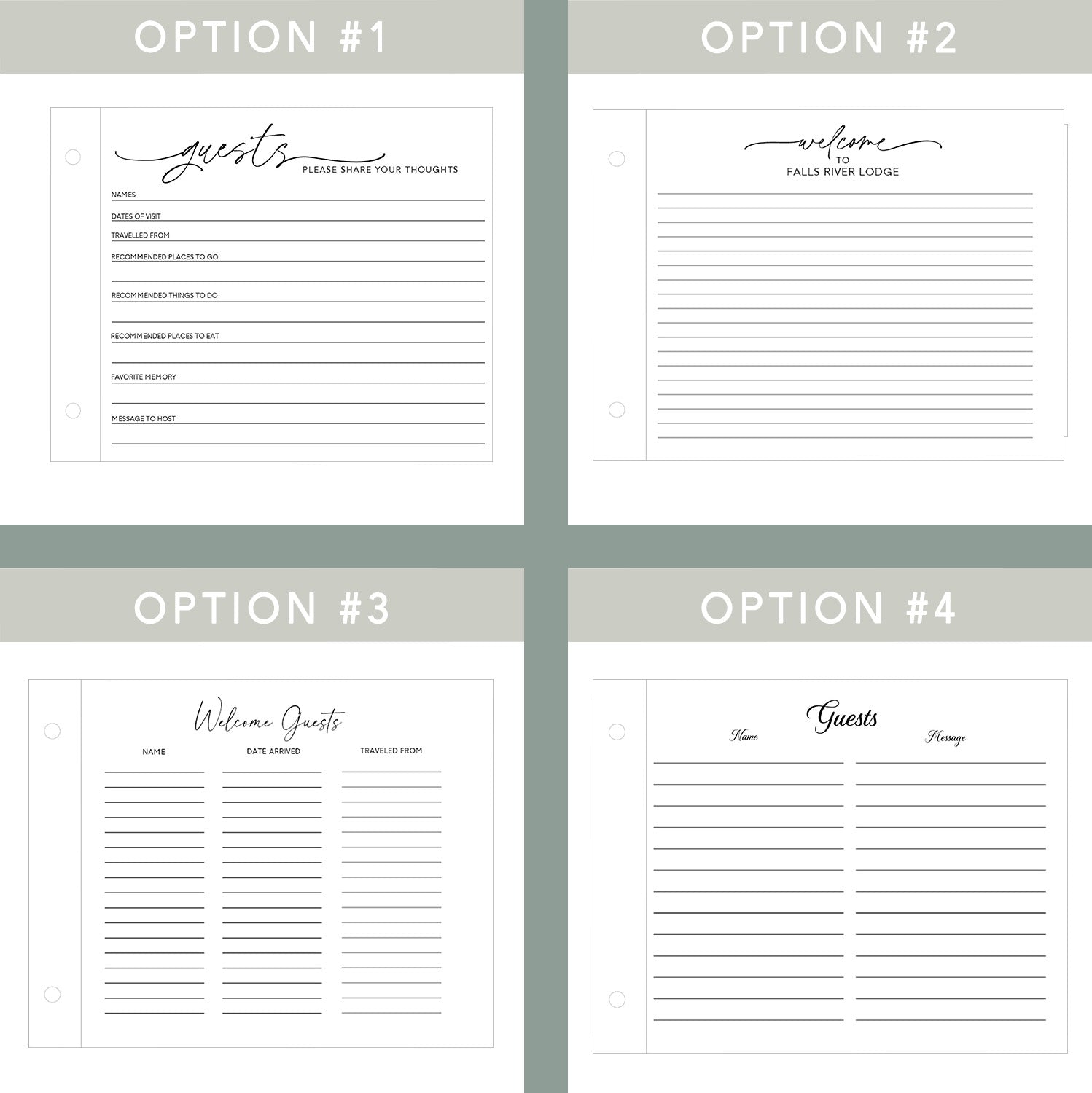 River Tree Rustic Vacation Rental Guest Book - Dragon Forged Studios