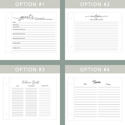 River Tree Rustic Vacation Rental Guest Book - Dragon Forged Studios