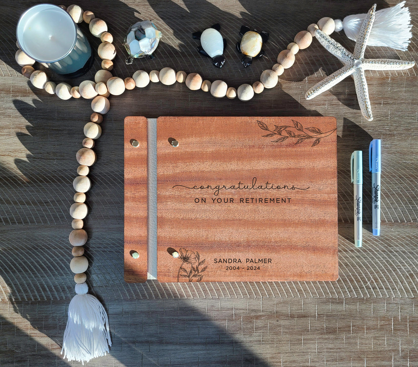 Congratulations on your Retirement Book Floral Design, Gift for Retiree