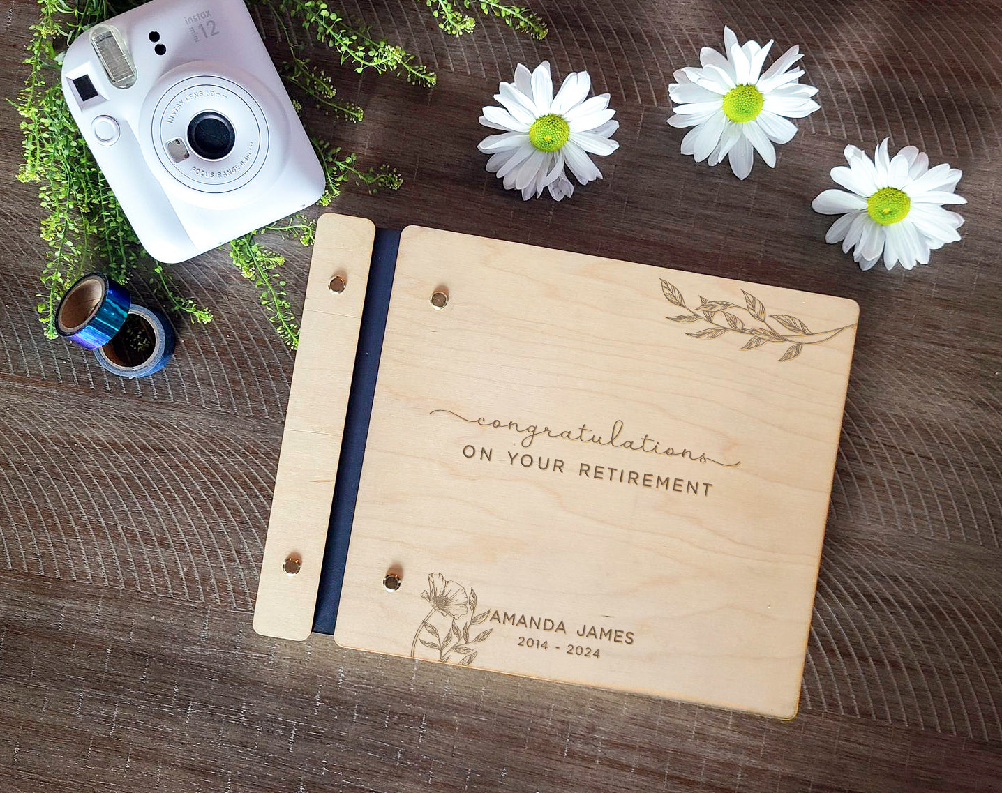 Congratulations on your Retirement Book Floral Design, Gift for Retiree