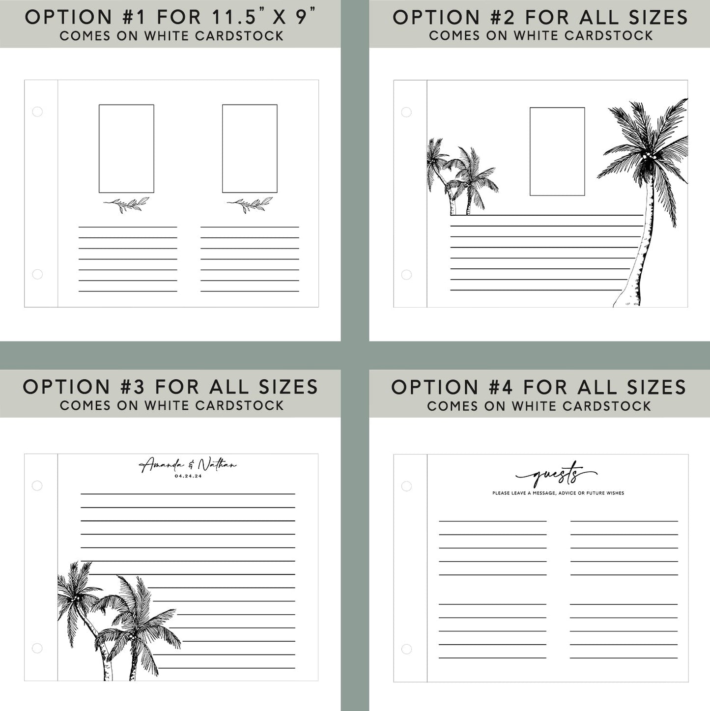 Floral Custom Wedding Guest Book - Dragon Forged Studios