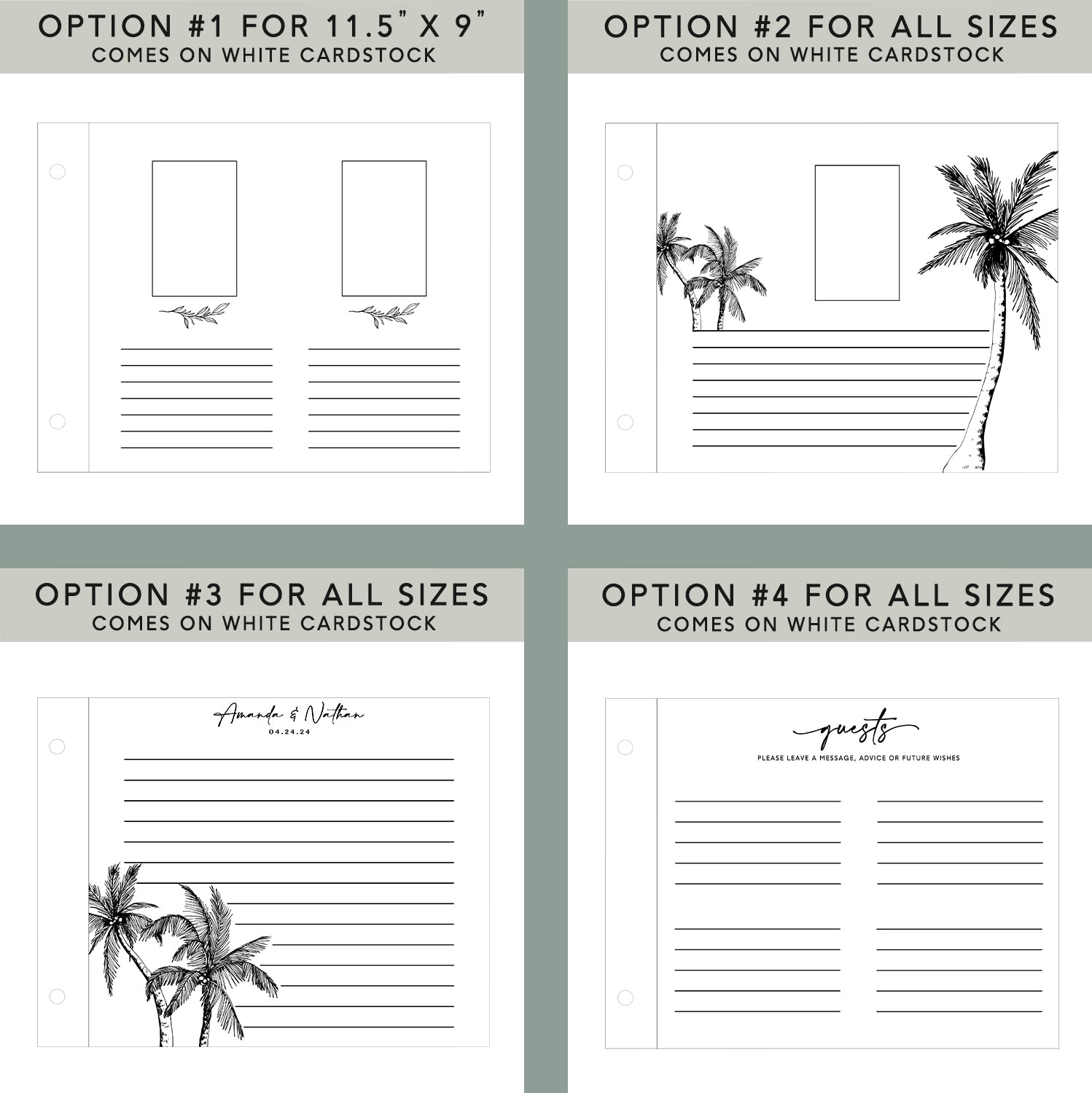 Floral Custom Wedding Guest Book - Dragon Forged Studios