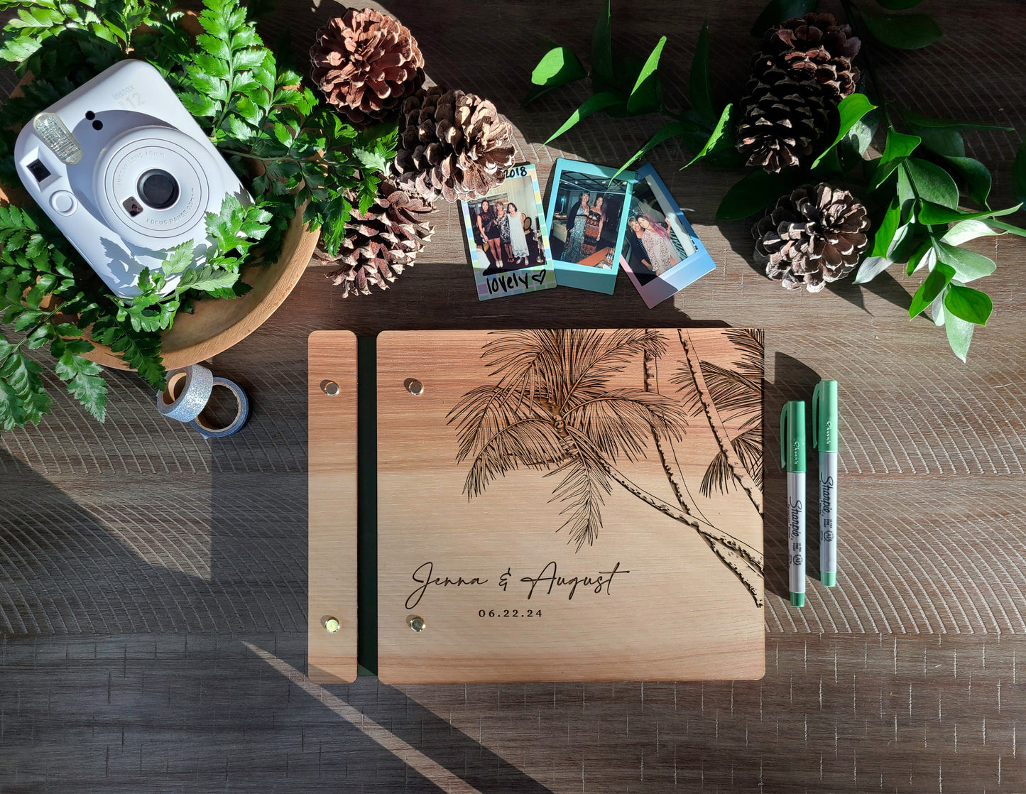 Floral Custom Wedding Guest Book - Dragon Forged Studios