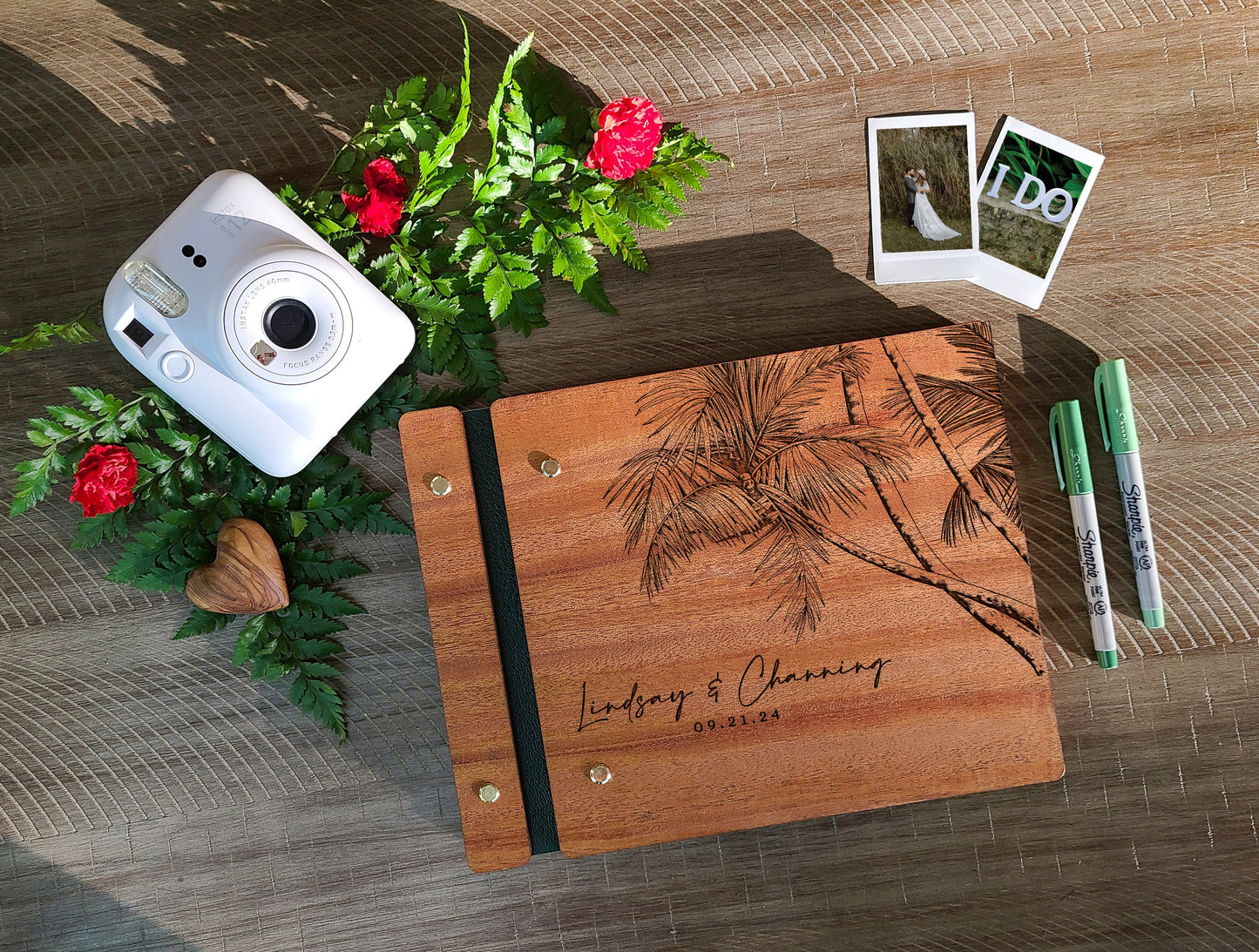 Floral Custom Wedding Guest Book - Dragon Forged Studios
