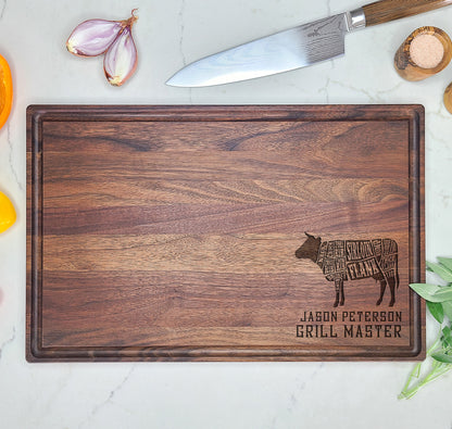 Engraved Cutting Board Gift for BBQ Lover, GrillMaster - Dragon Forged Studios
