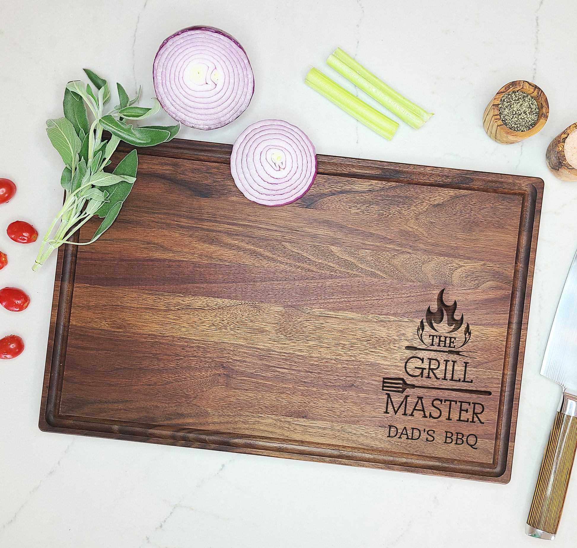 Cutting Board Gift for BBQ Lover, GrillMaster - Dragon Forged Studios