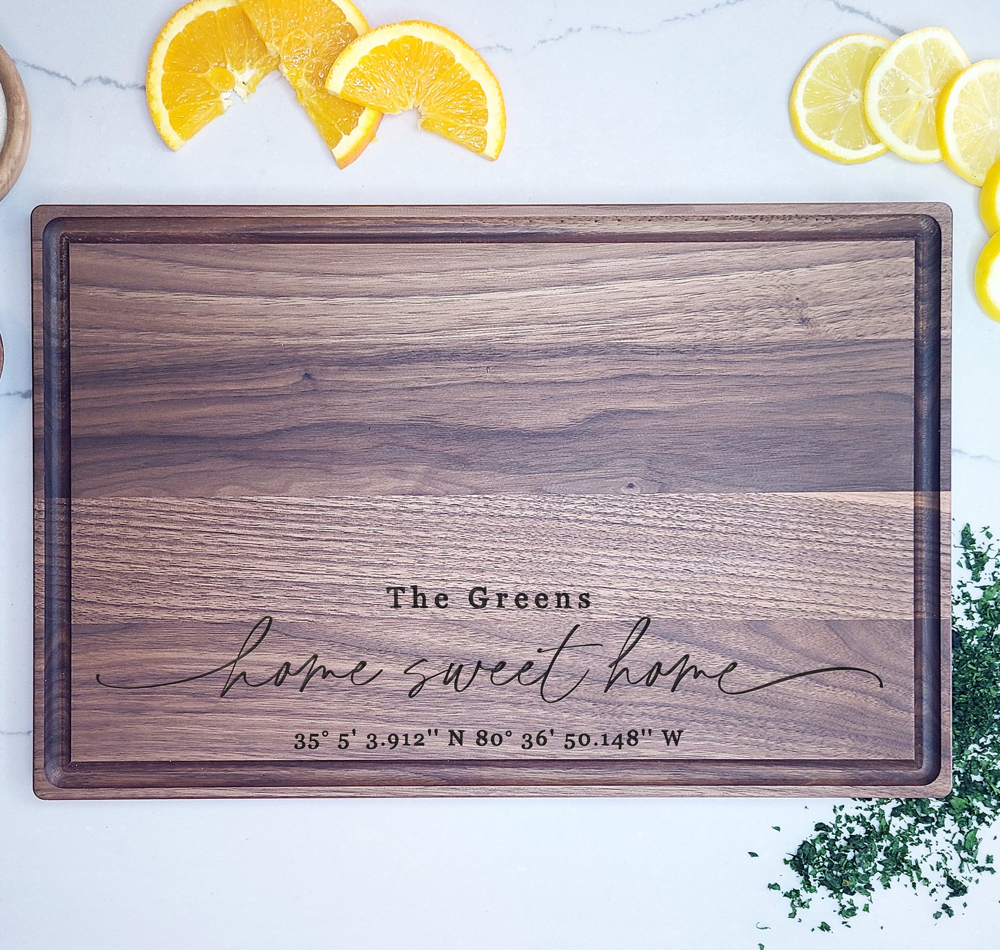 Home Swet Home Custom Cutting Board - Realtor New Home Closing Gift  with GPS Coordinates, Realtor Closing Gift - Dragon Forged Studios