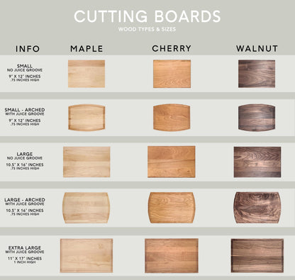 Cutting board size options